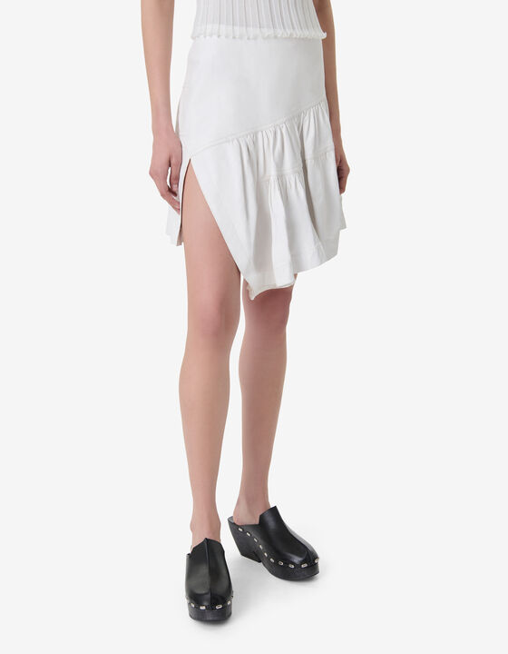 LEATHER ASYMETRICAL SKIRT