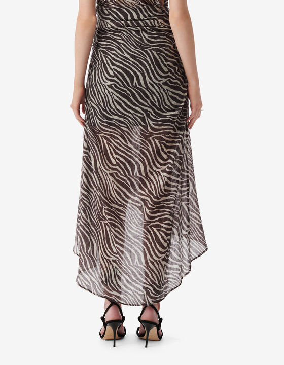 PRINT MIDI SKIRT