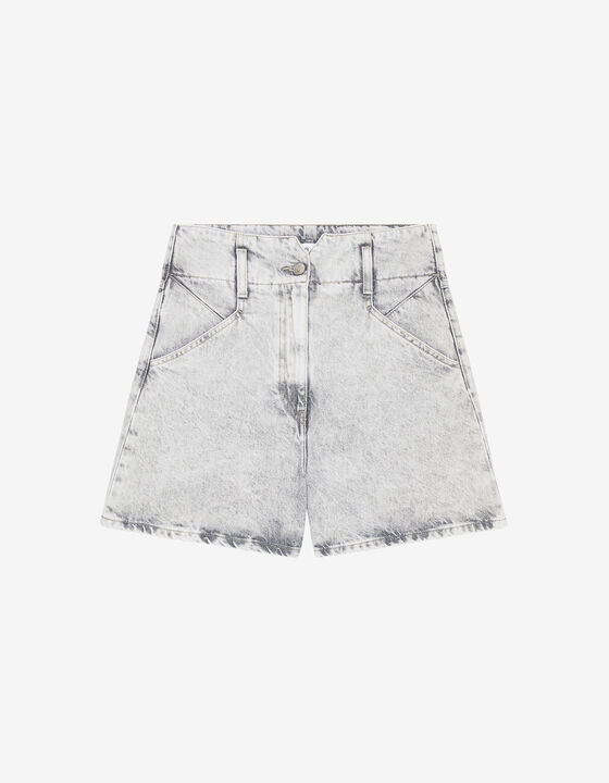 SHORT EN JEAN D&Eacute;LAV&Eacute;