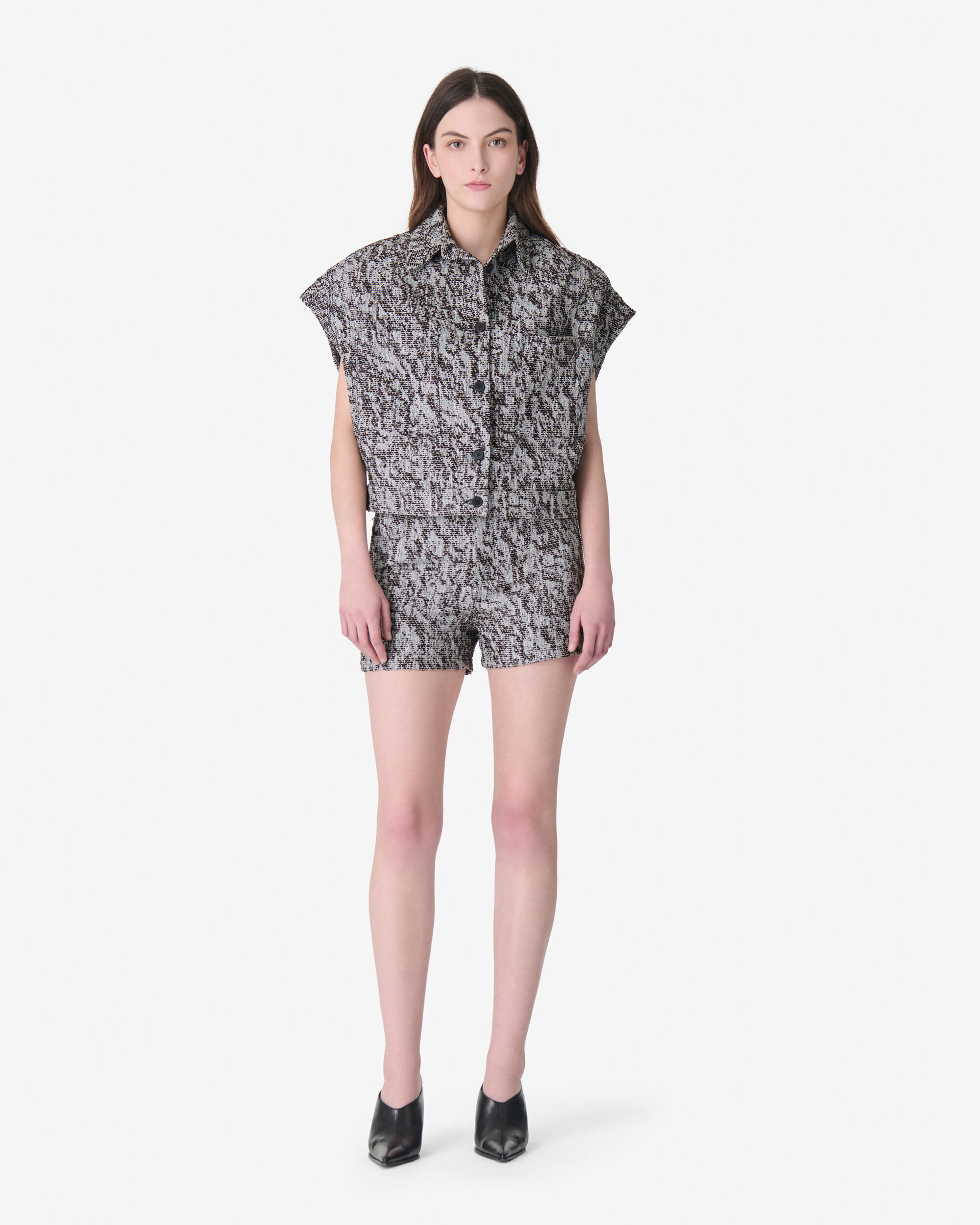 EDALA women brown tweed shorts | IRO