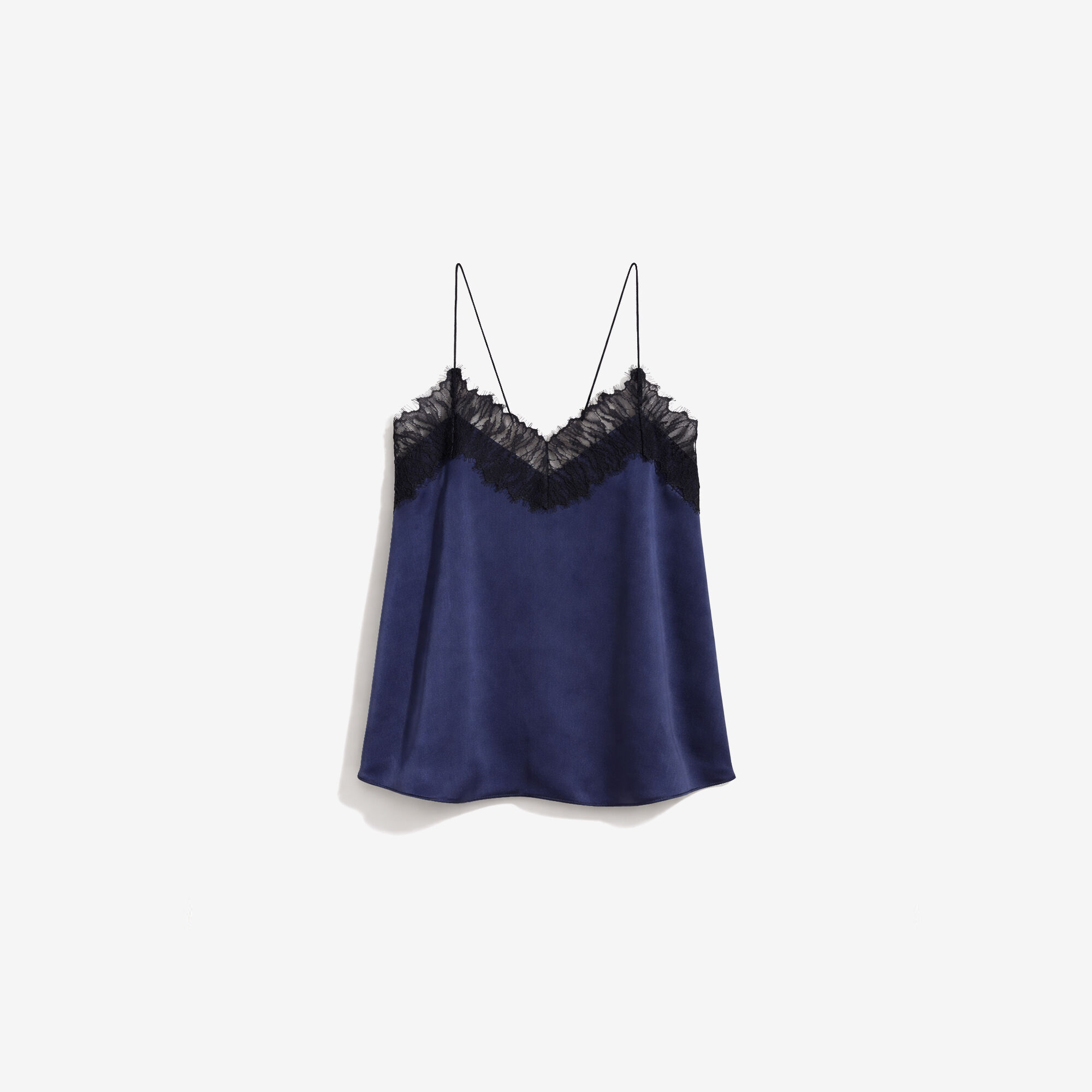 NEWIN women blue silk and lace camisole | IRO