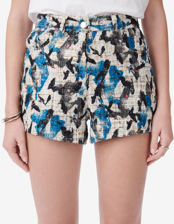 SHORT TWEED SHORTS WITH SEQUINS