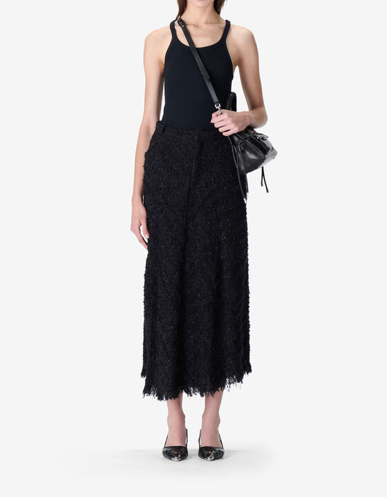 JUPE MI-LONGUE EN TWEED