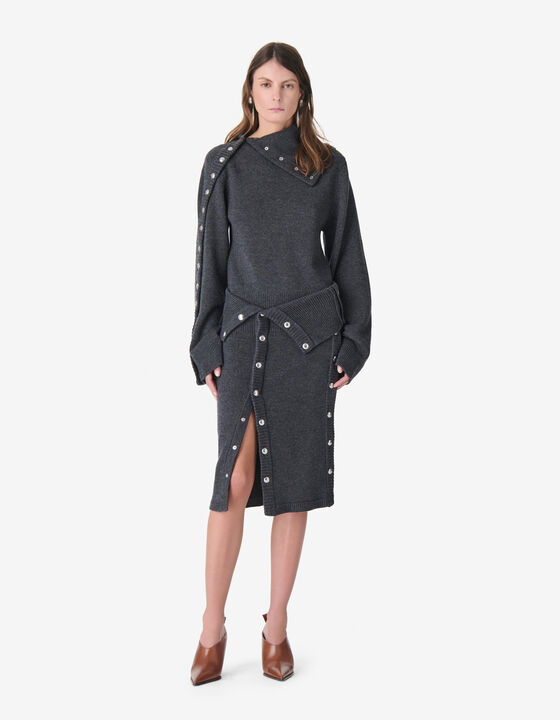 PULL COL CROIS&Eacute; &Agrave; STUDS