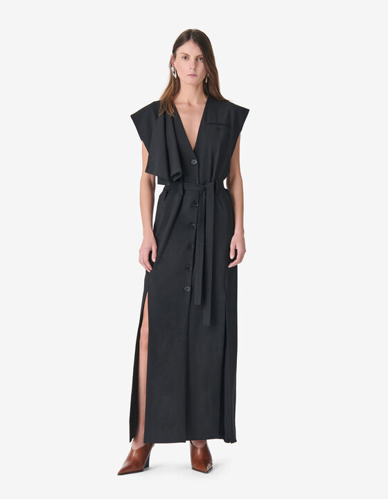 ROBE LONGUE &Agrave; COL AJUSTABLE