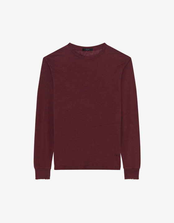 ROUND-NECK LINEN T-SHIRT