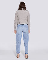 ASHLEY SUEDE LEATHER BIKER JACKET  image number null