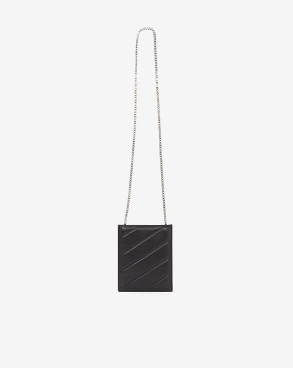 SHARPHONE LEATHER POUCH WITH CHAIN