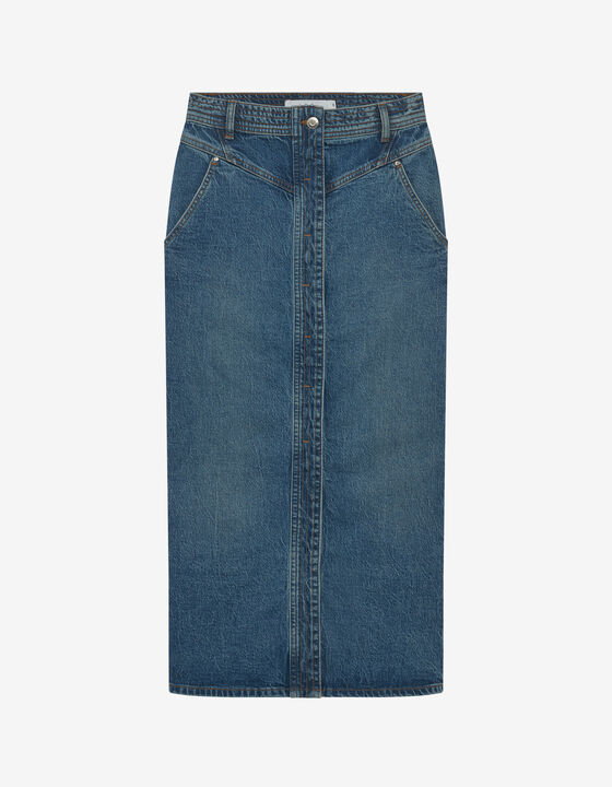 JUPE CRAYON EN DENIM