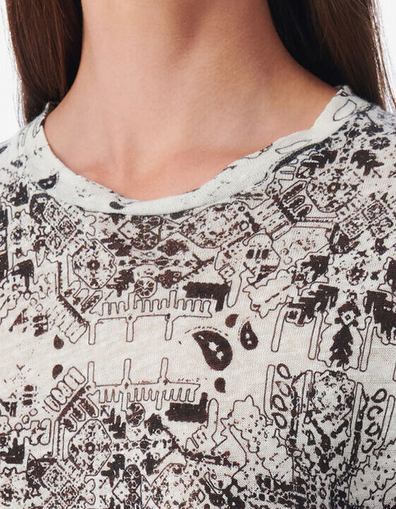 T-SHIRT COL ROND &Agrave; MOTIF