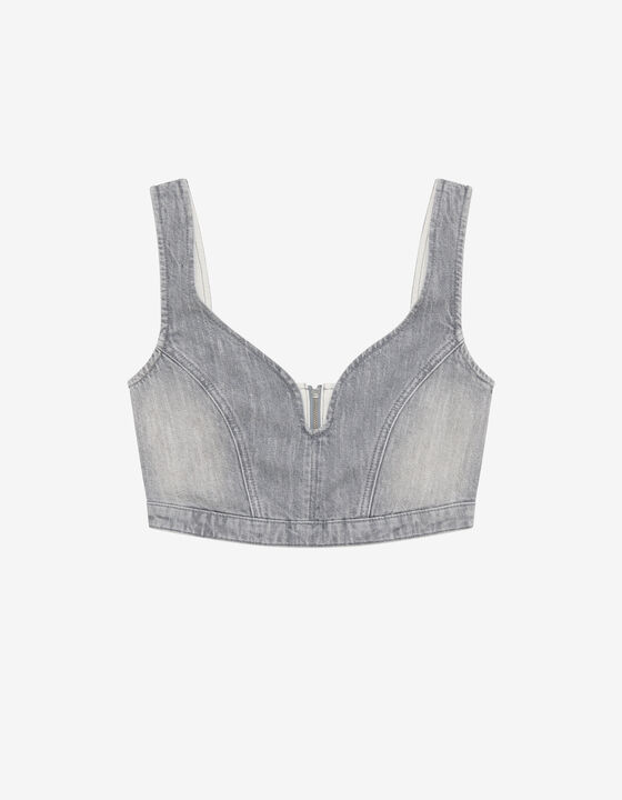 TOP COURT EN DENIM