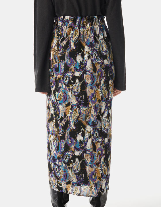 PRINT MIDI SKIRT