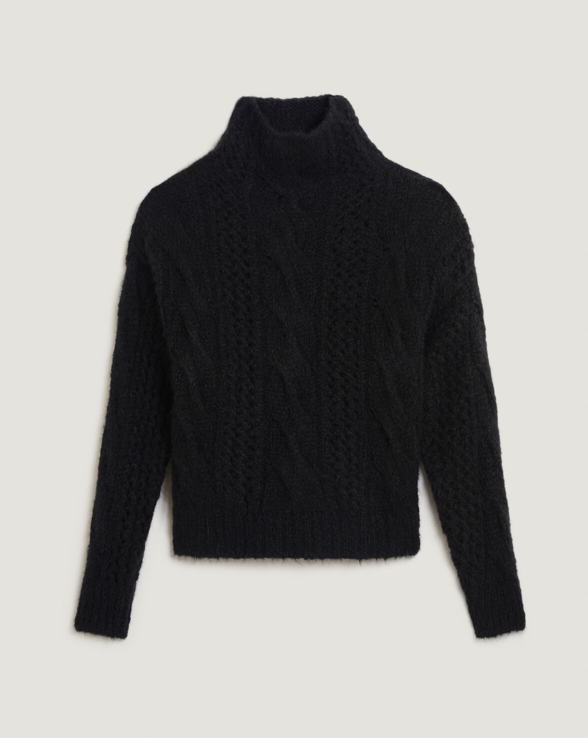 FIBY RELAXED CABLEKNIT TURTLENECK SWEATER image number null