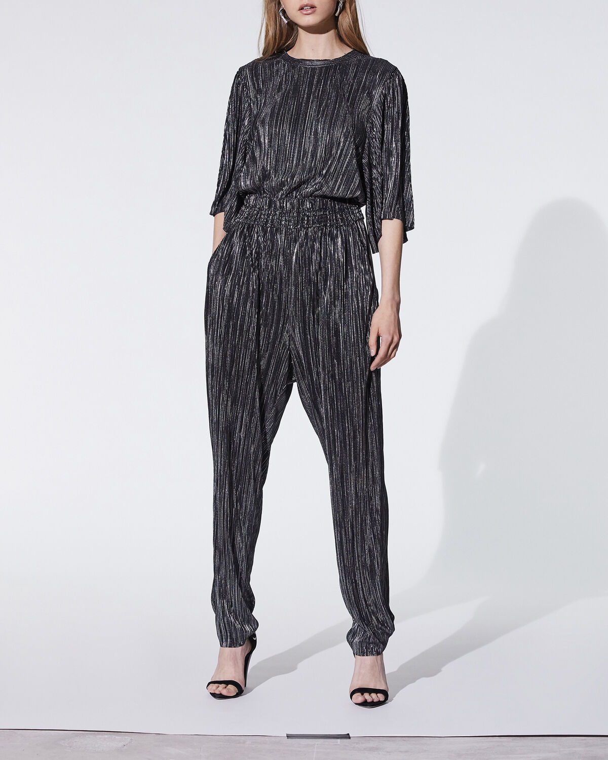 Chimbote Jumpsuit Black And Silver by IRO Paris