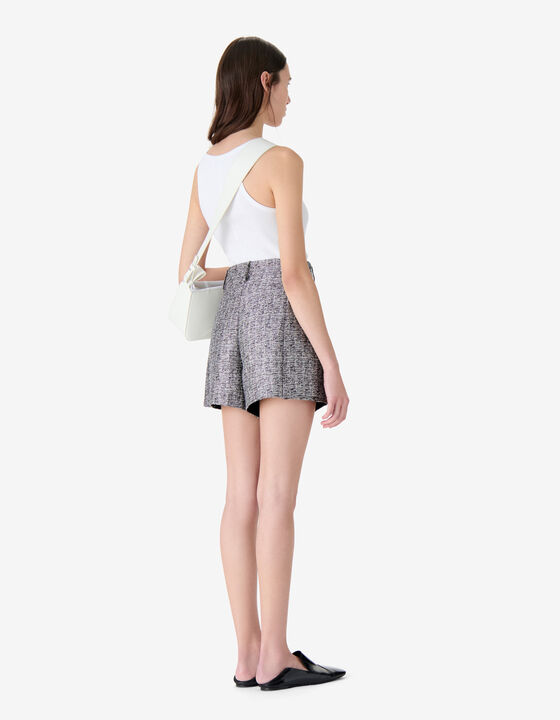 IRIDESCENT TWEED SKIRT-SHORTS