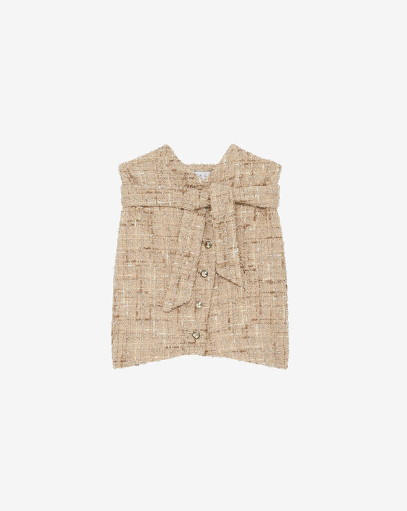 JUPE COURTE CEINTURÉE EN TWEED TOMIA