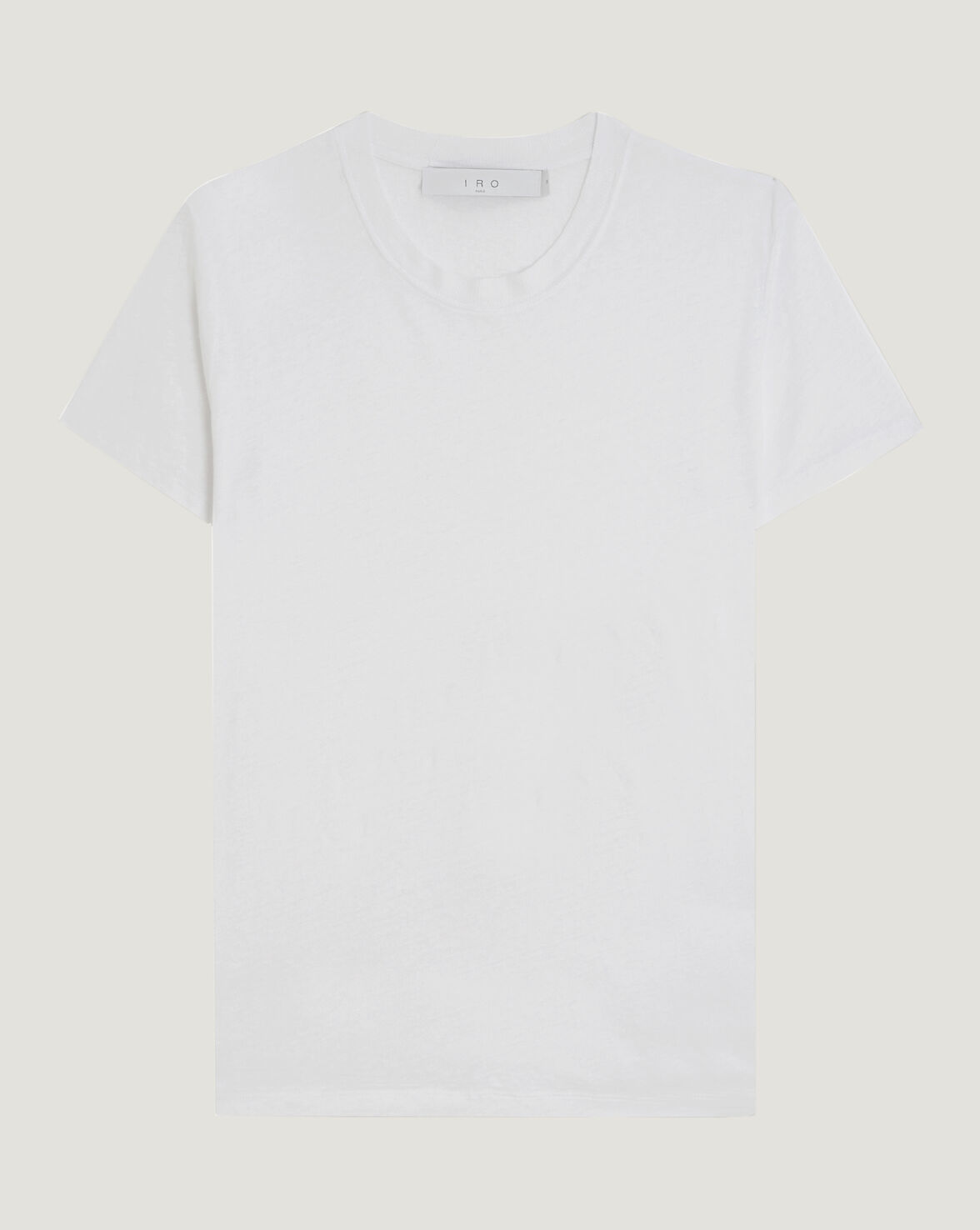 LUCIANA CREW NECK LINEN T SHIRT image number null