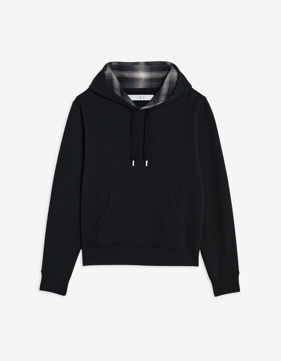 THOMPSON BLACK HOODED SWEATSHIRT