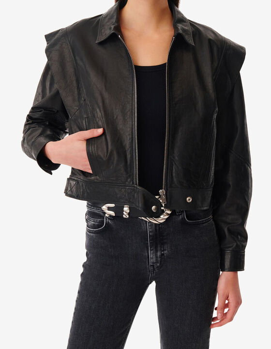 STRUCTURED LEATHER JACKET