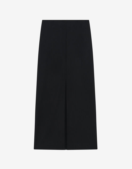 LONG WOOL SKIRT