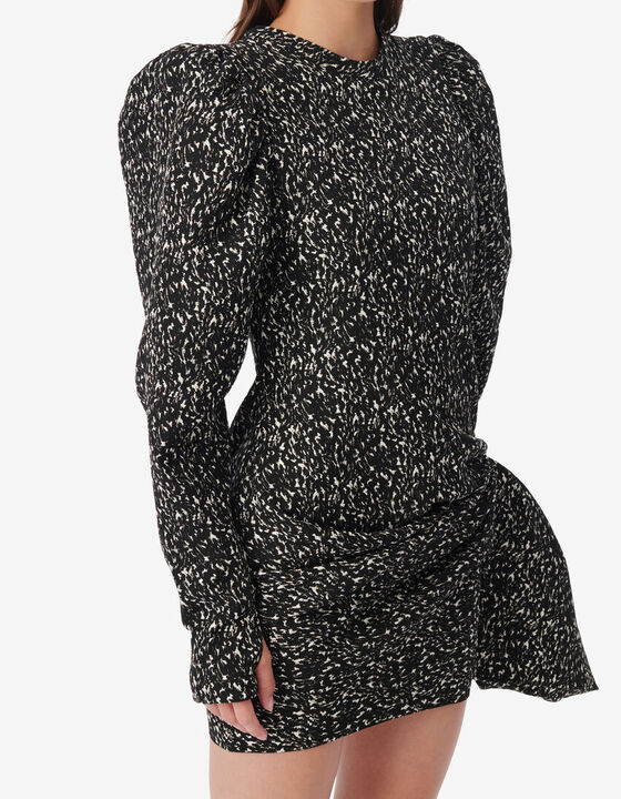 PUFF-SLEEVED DRESS