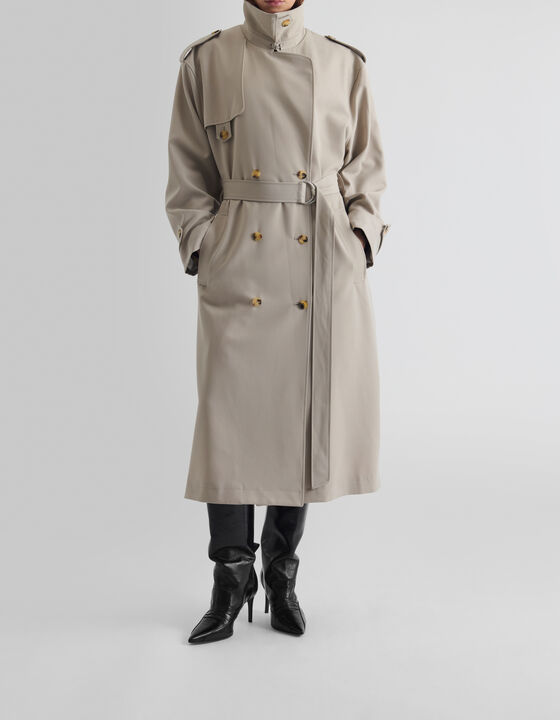 LONG BELTED TRENCH COAT