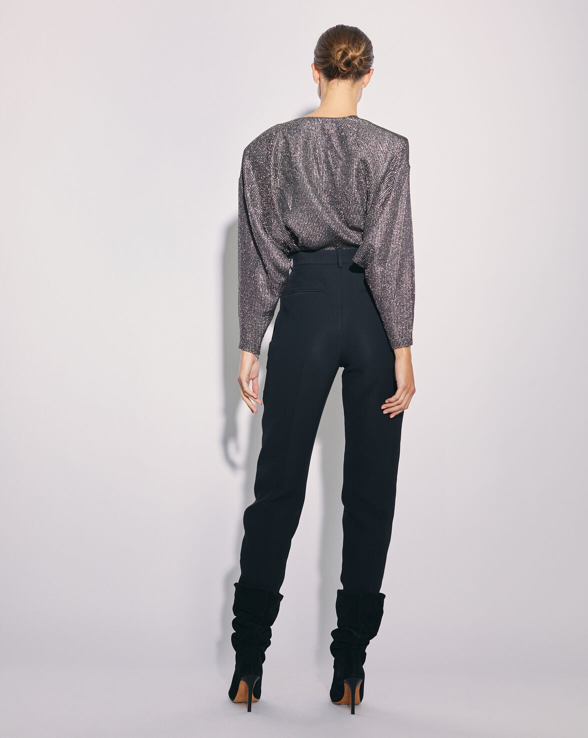 STOFF HIGH WAIST WOOL TROUSERS image number null