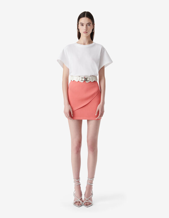 SHORT RIBBED SKIRT