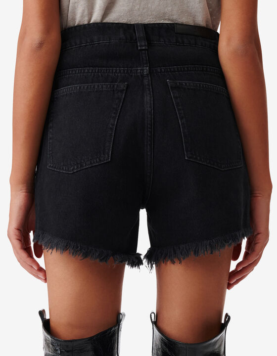 SHORT EN JEAN &Agrave; BORD FRANC