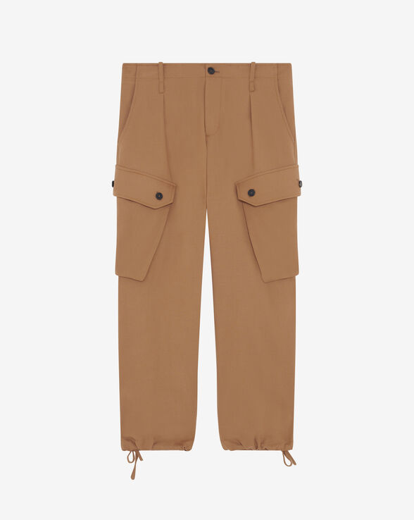 HASSAN BELTED WOOL PANTS