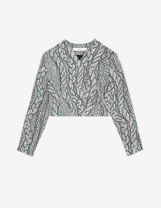 TWEED JACKET WITH SHOULDER PADS