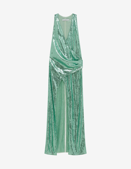 ROBE LONGUE À SEQUINS
