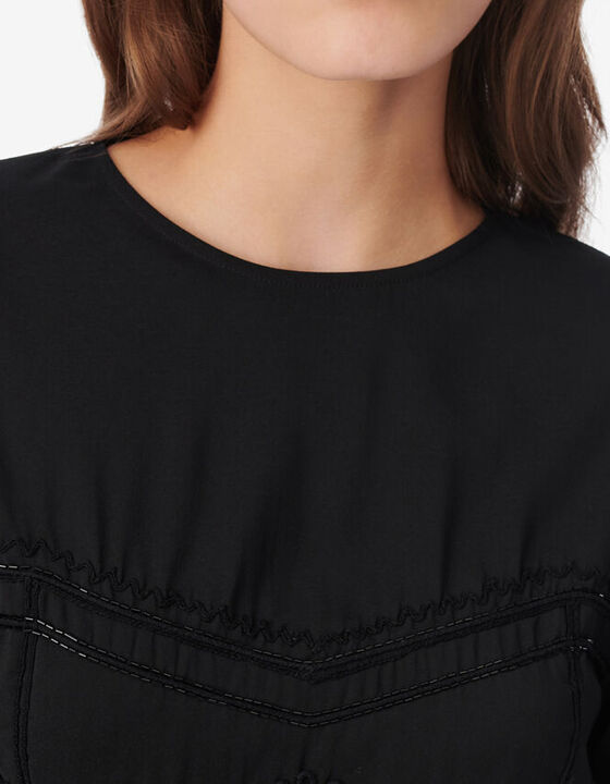 CROPPED EMBROIDERED TOP