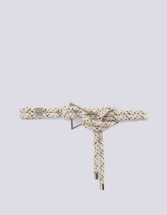DOBLA TRIANGULAR BUCKLE WOVEN ROPE BELT
