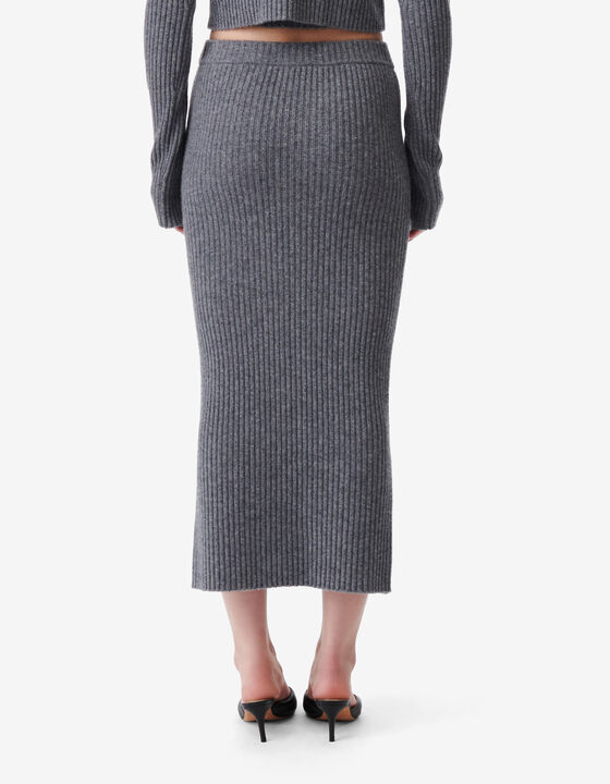 CASHMERE WOOL TUBE SKIRT