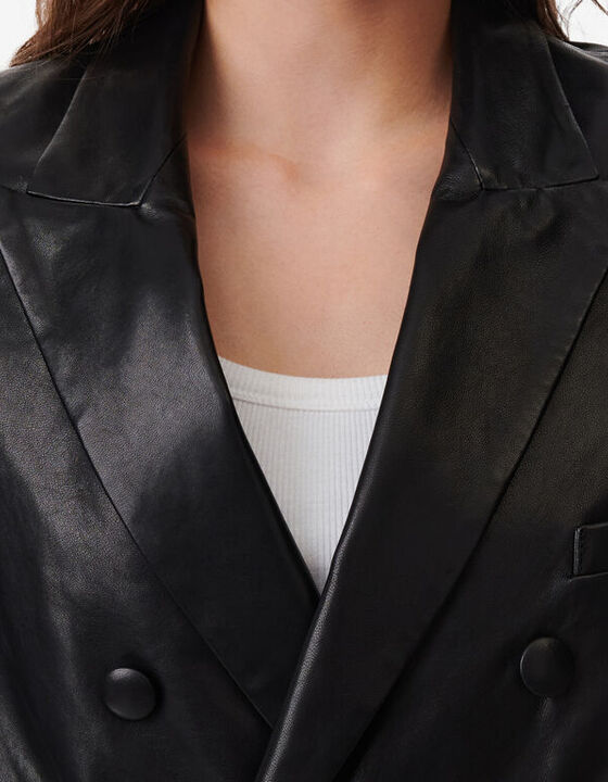 LEATHER SUIT JACKET