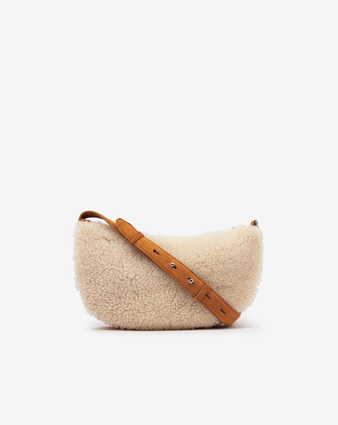 Iro Arcslouch Shearling Bag With Chain