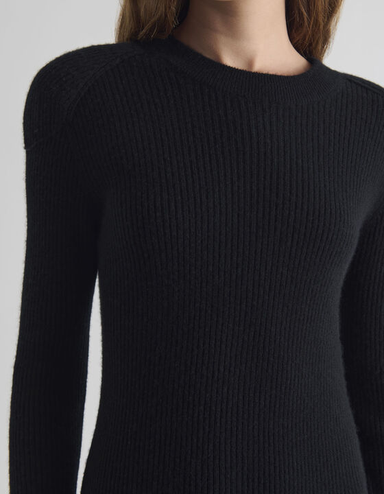 CASHMERE RIBBED MAXI DRESS
