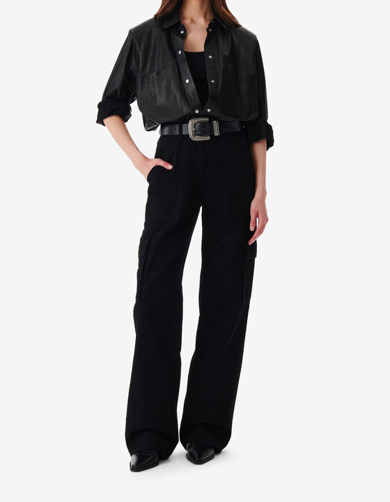 OVERSIZED LEATHER SHIRT