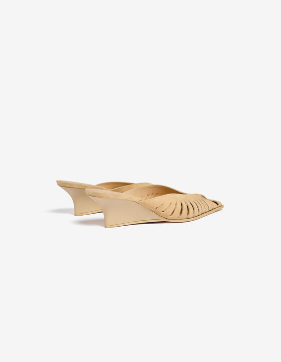 CUT-OUT SUEDE MULES