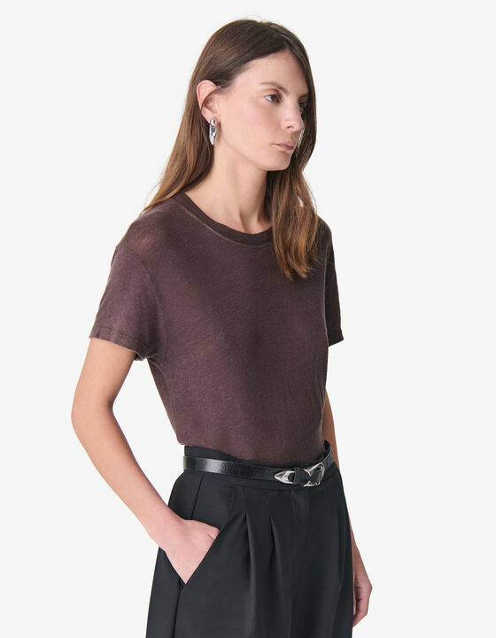 ROUND NECK LINEN T-SHIRT