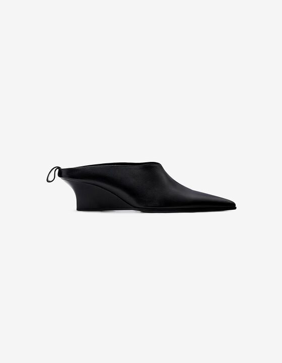 POINTED-TOE HEELED MULES