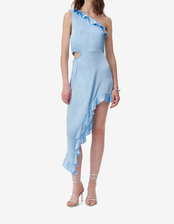 ASYMMETRICAL DRESS WITH RUFFLES