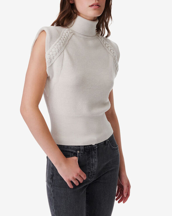 DEMOTHI STAND-UP COLLAR SWEATER
