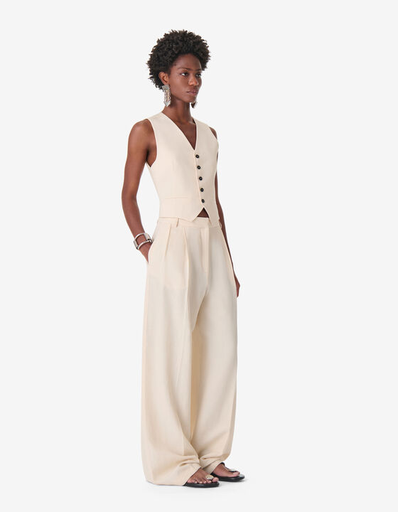 BI-MATERIAL SUIT VEST