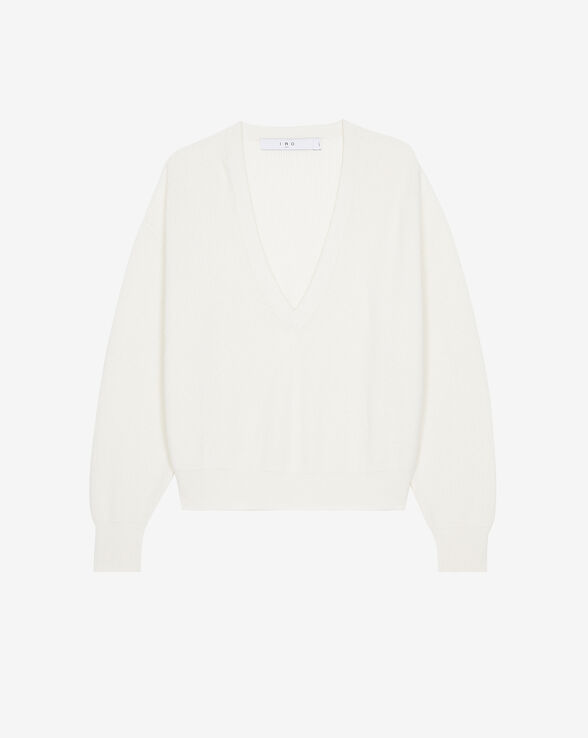 VIOLA CROPPED V-NECK SWEATER