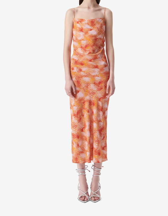 PRINTED MIDI DRESS
