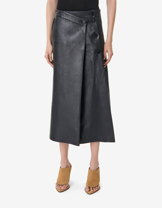 LONG LEATHER SKIRT