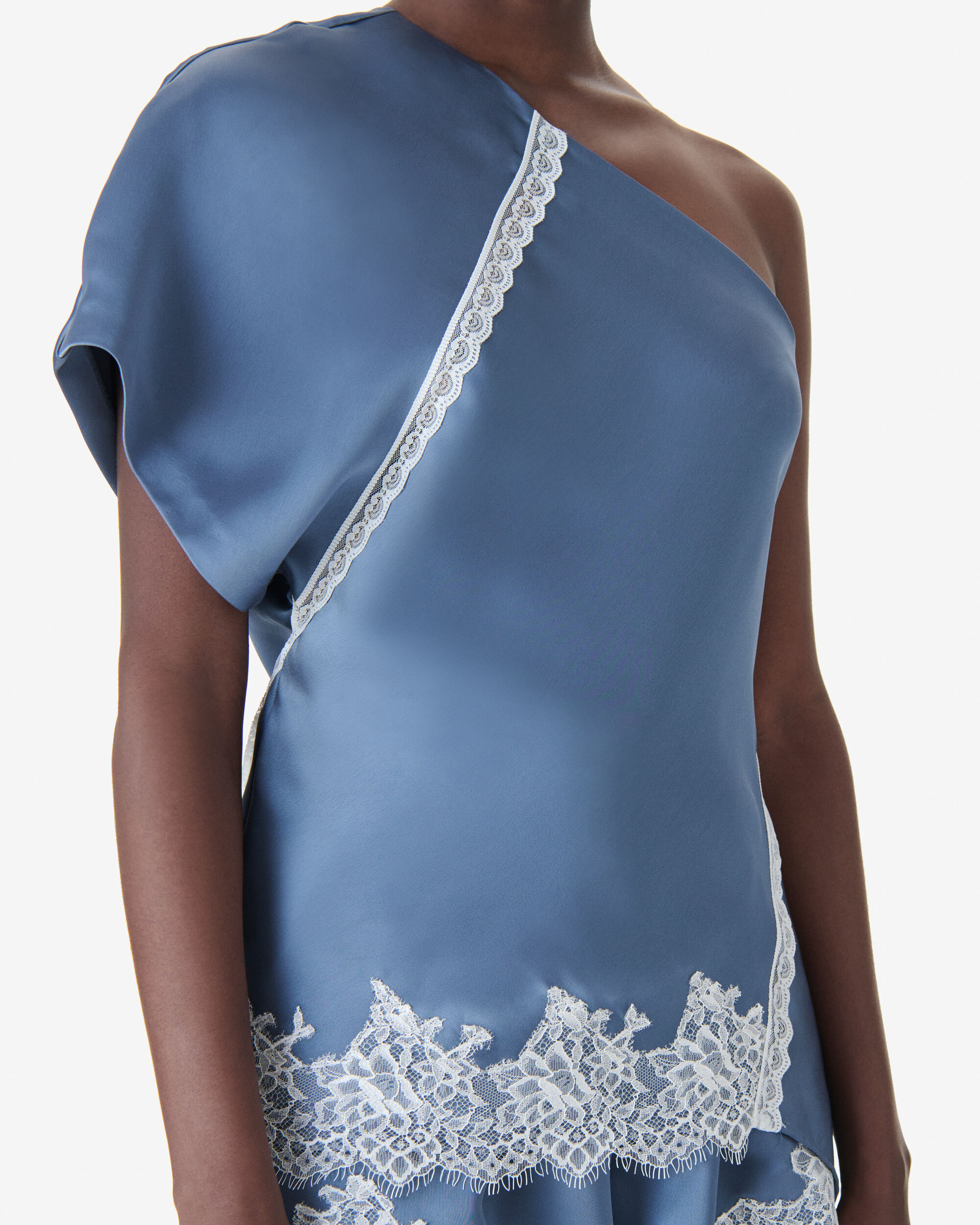 TOPAZI women blue asymmetrical one-shoulder top | IRO