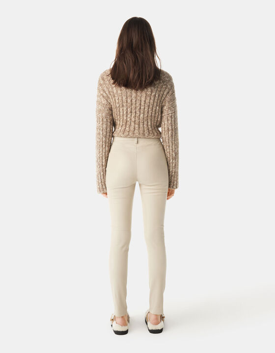 PANTALON SLIM EN CUIR